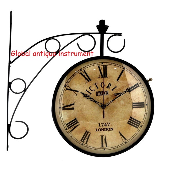 Double Sided Clock Etsy
