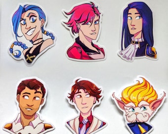 Arcane Stickers // League of Legends // Jinx / Vi / Caitlyn / Jayce / Viktor / Heimerdinger