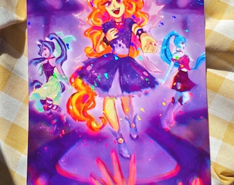 Holographic and Regular Poster Print | The Dazzlings | MLP | My Little Pony | Equestria Girls | Rainbow Rocks