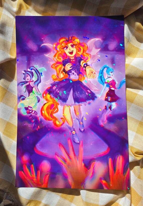 Holographic and Regular Poster Print | The Dazzlings | MLP | My Little Pony | Equestria Girls | Rainbow Rocks