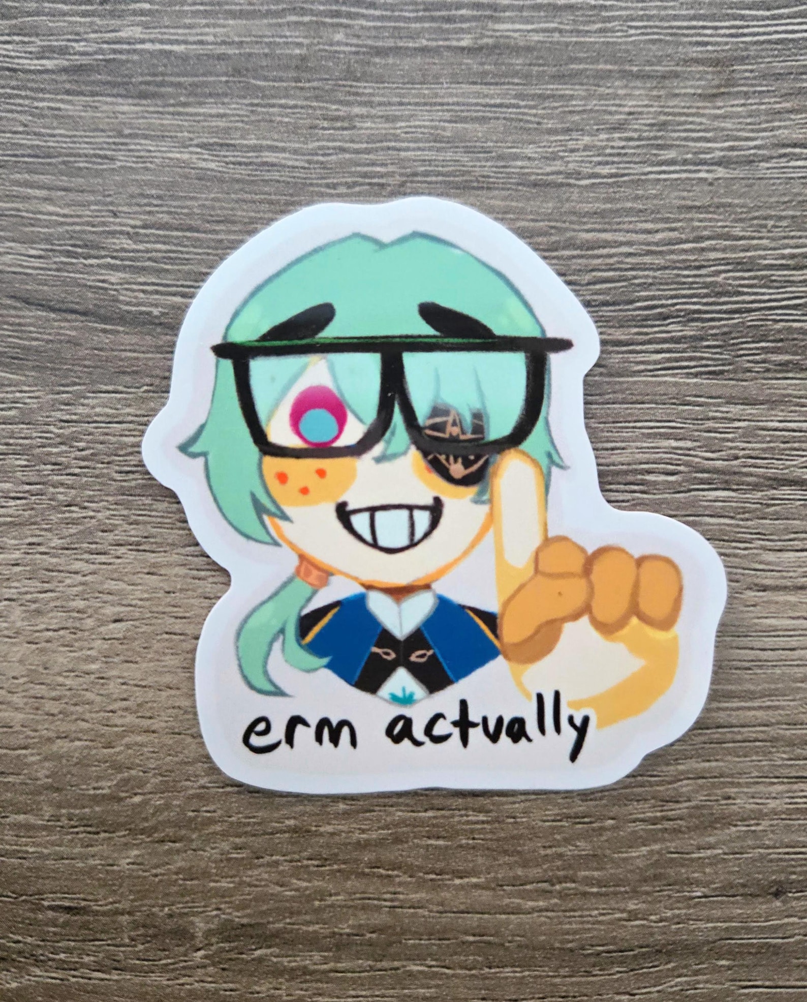 Erm Actually Sticker Anaxa Erm Actually Meme Sticker | Honkai Star Rail | HSR - Etsy