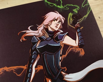 Lightning Final Fantasy Wall Art, FF13 Heroine, Claire Farron