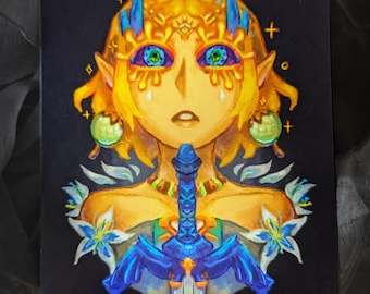 Wydruk artystyczny Dragon Zelda | Łzy Królestwa TOTK