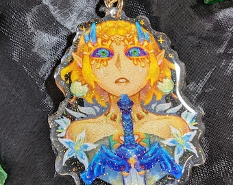 Dragon Zelda Glitter Acrylic Keychain | Tears of the Kingdom TOTK
