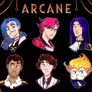 Arcane Keychain Charms // League of Legends // Jinx / Vi / Caitlyn / Jayce / Viktor / Heimerdinger