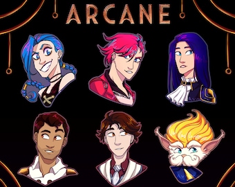 Arcane Keychain Charms // League of Legends // Jinx / Vi / Caitlyn / Jayce / Viktor / Heimerdinger