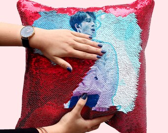 bts sequin pillow