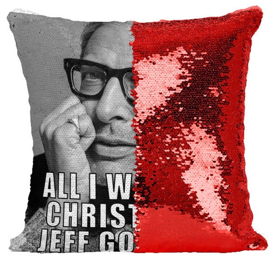 jeff goldblum sequin cushion
