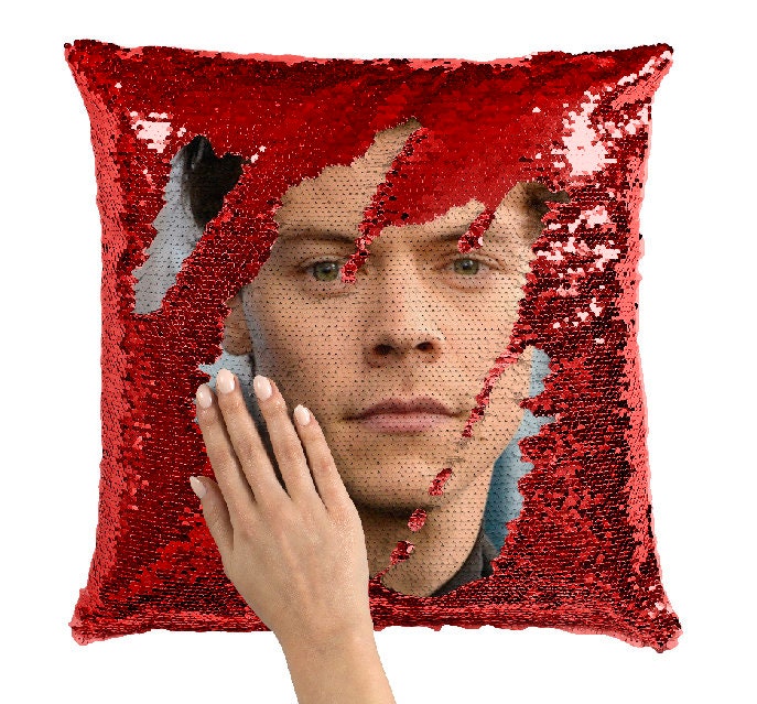Harry Styles Pillow Harry Styles Sequin Pillow One Direction Etsy