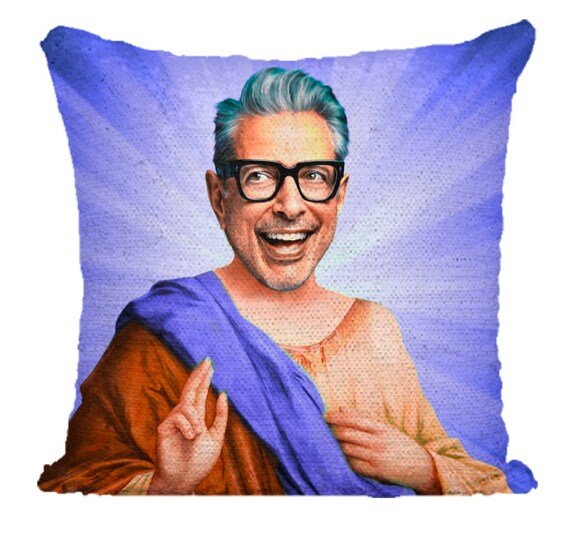 jeff goldblum sequin cushion