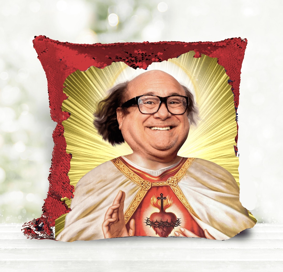 Danny Devito Pillow Danny Devito Sequin Pillow Danny Devito Etsy