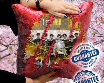 bts sequin pillow