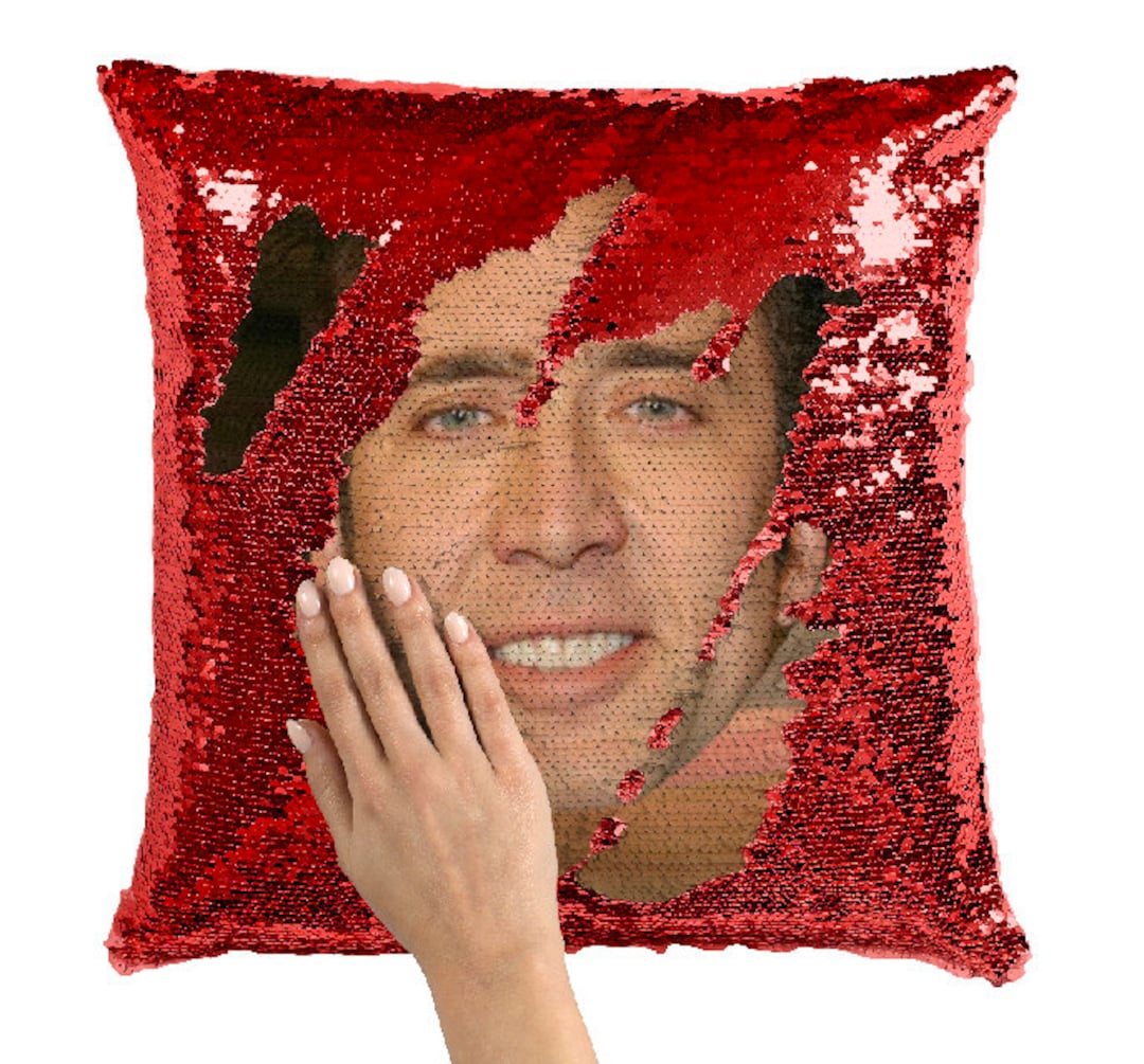 Nicolas Cage Sequin Pillow
 Nicolas Cage Sequin Pillow Nicolas Cage Pillow Sequin Pillow Etsy