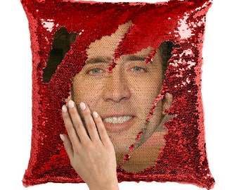 sequin pillow nicolas cage