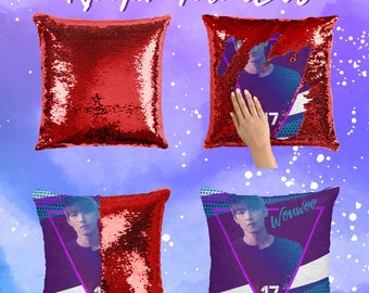 bts reversible sequin pillow