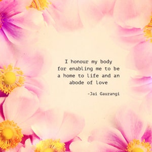 I honour my body