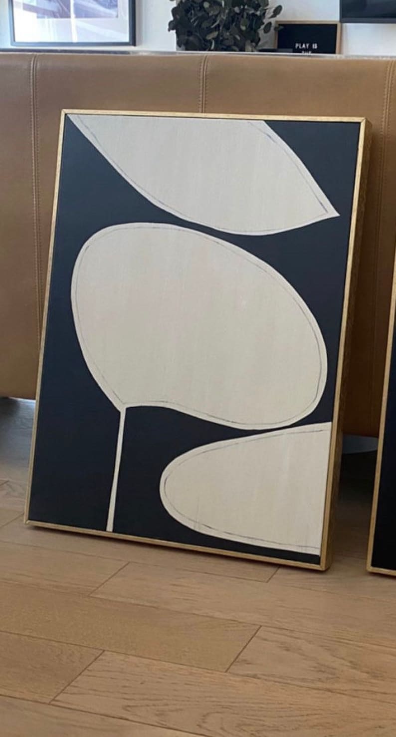 Abstract Minimalist Canvas Art Abstract Art Home Decor Etsy