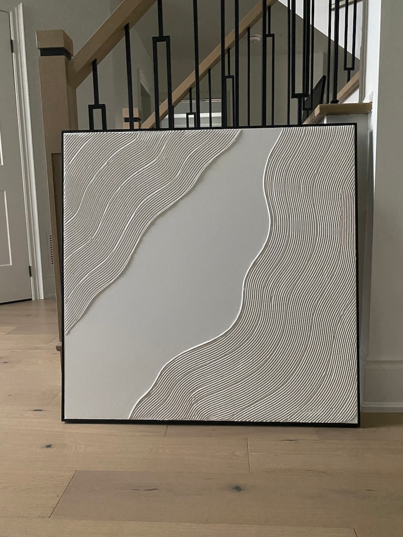 Textured Minimalist Canvas Art Custom Art Home Decor Etsy