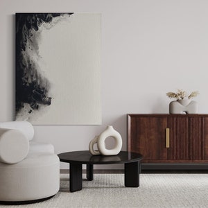 Abstract minimalist canvas art | Custom colours | home decor | Minimalist home | Wall Art | contemporary spaces | Plaster art | Modern