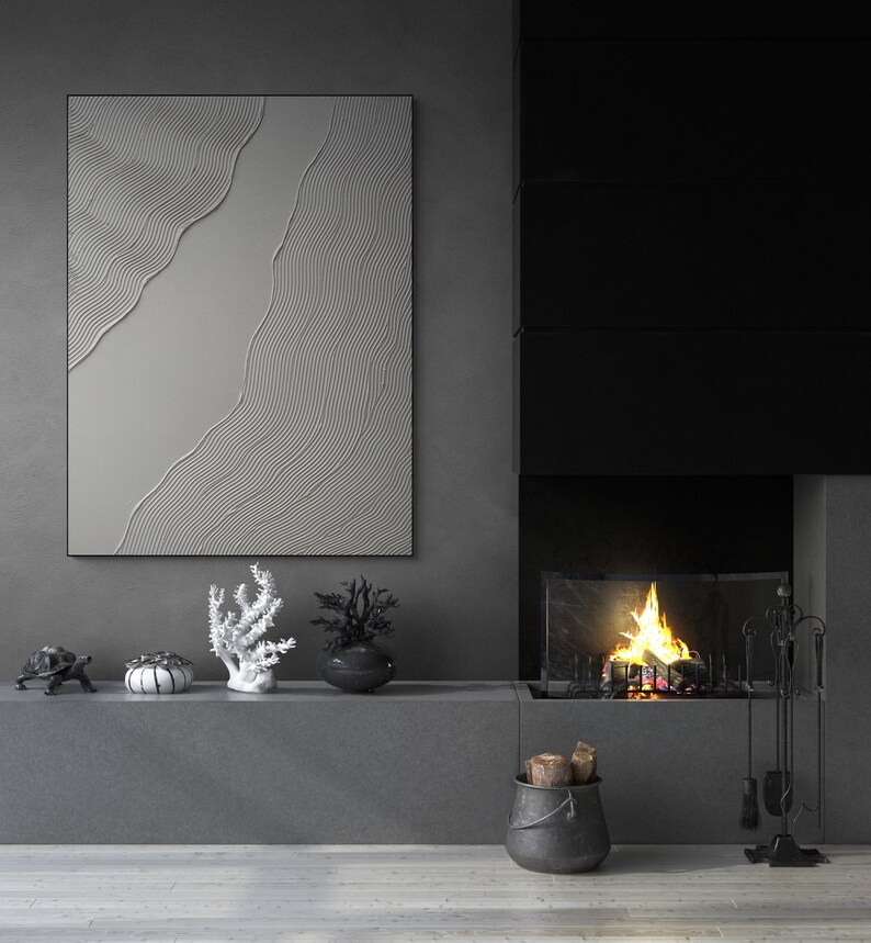 Textured Minimalist Canvas Art Custom Art Home Decor Etsy