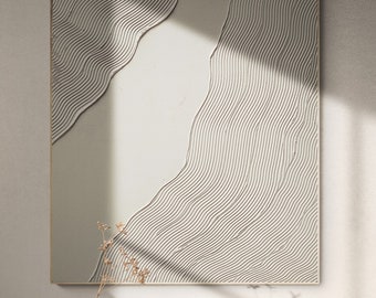 Textured Plaster Canvas Art | Modern Minimalist Home Decor