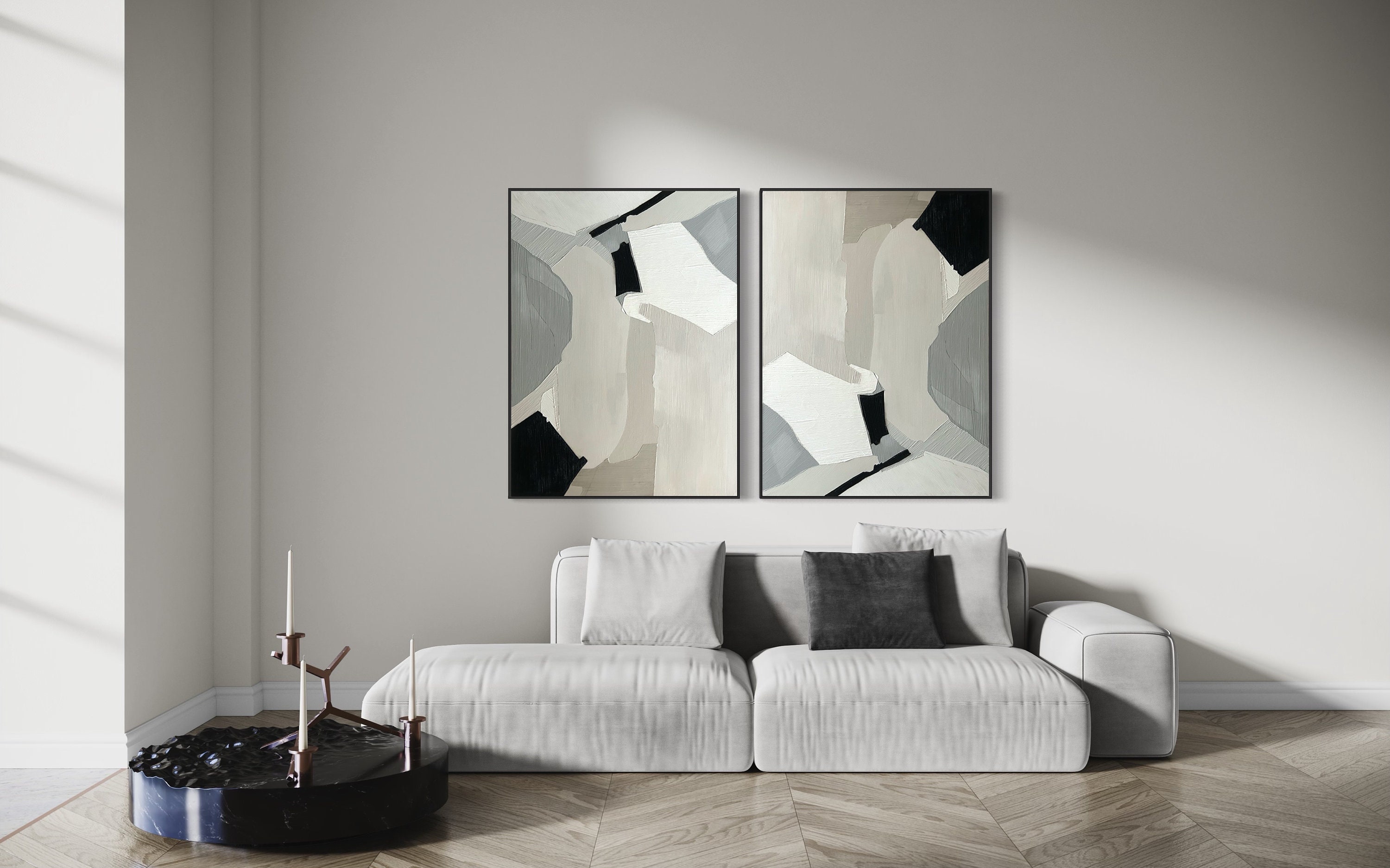 Textured Abstract Canvas Art | Custom Minimalist Home Decor - Etsy