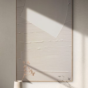Textured minimalist canvas art | Scandinavian home | home decor | Minimalist home | Wall Art | contemporary spaces | Plaster art | Modern