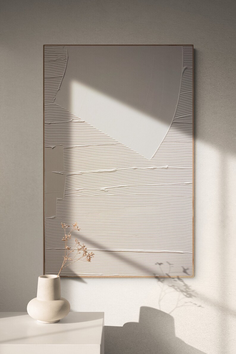 Textured Minimalist Canvas Art Scandinavian Home Home Etsy