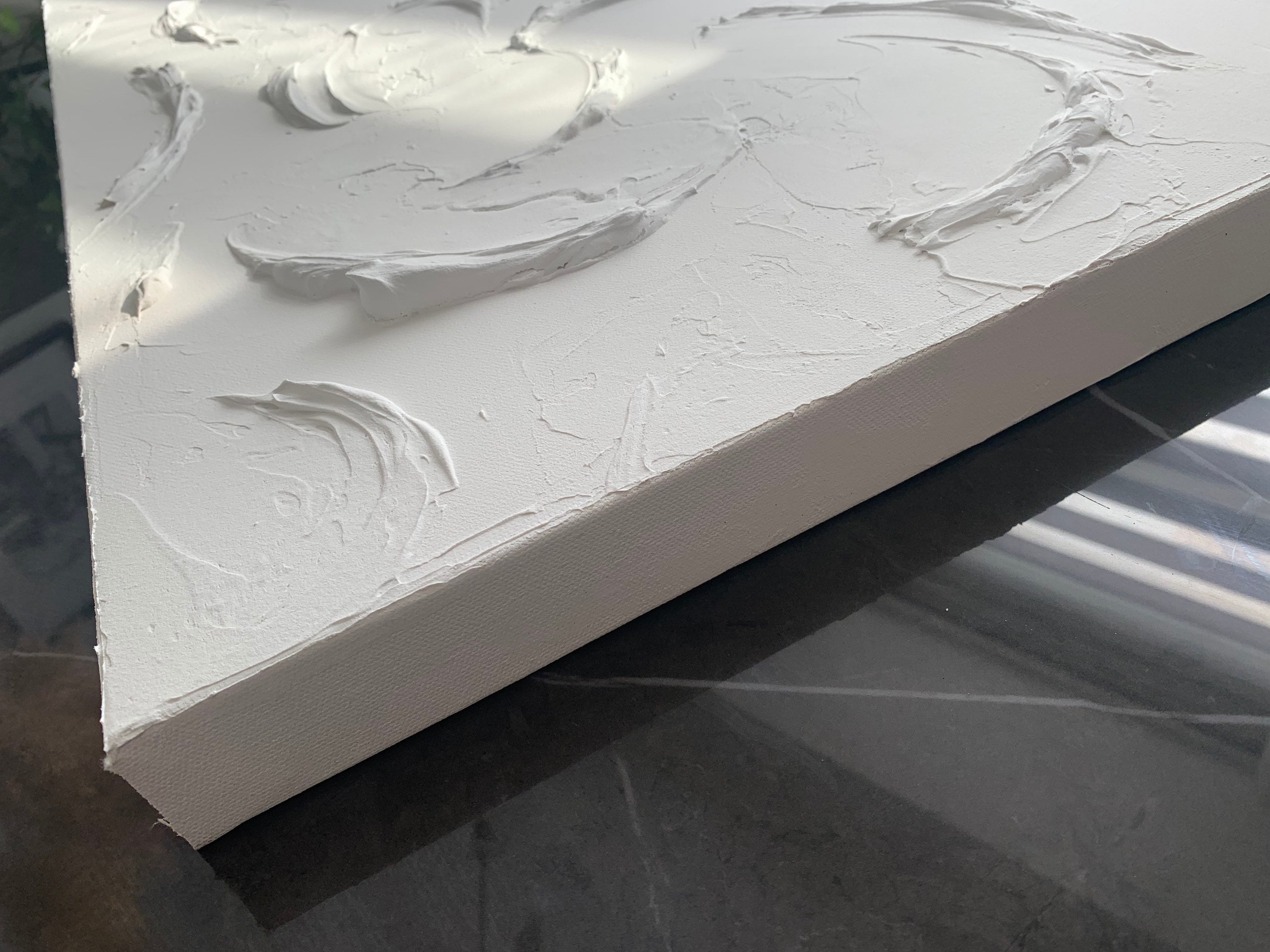 White Textured Plaster Art Custom canvas Art wall decor Etsy.de