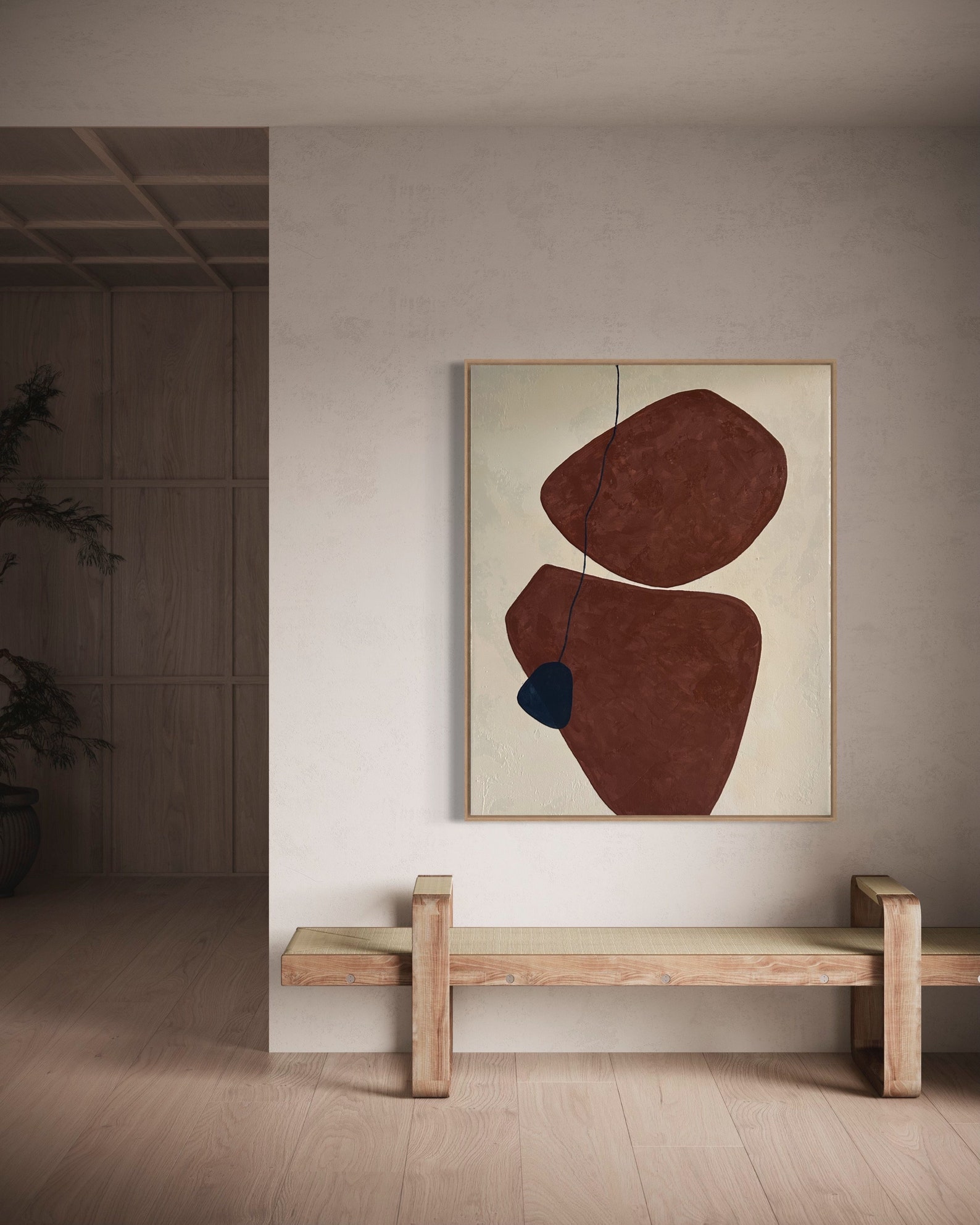 Image showcasing Textured Abstract Canvas Art | Custom Art | Home Decor | Minimalist ...