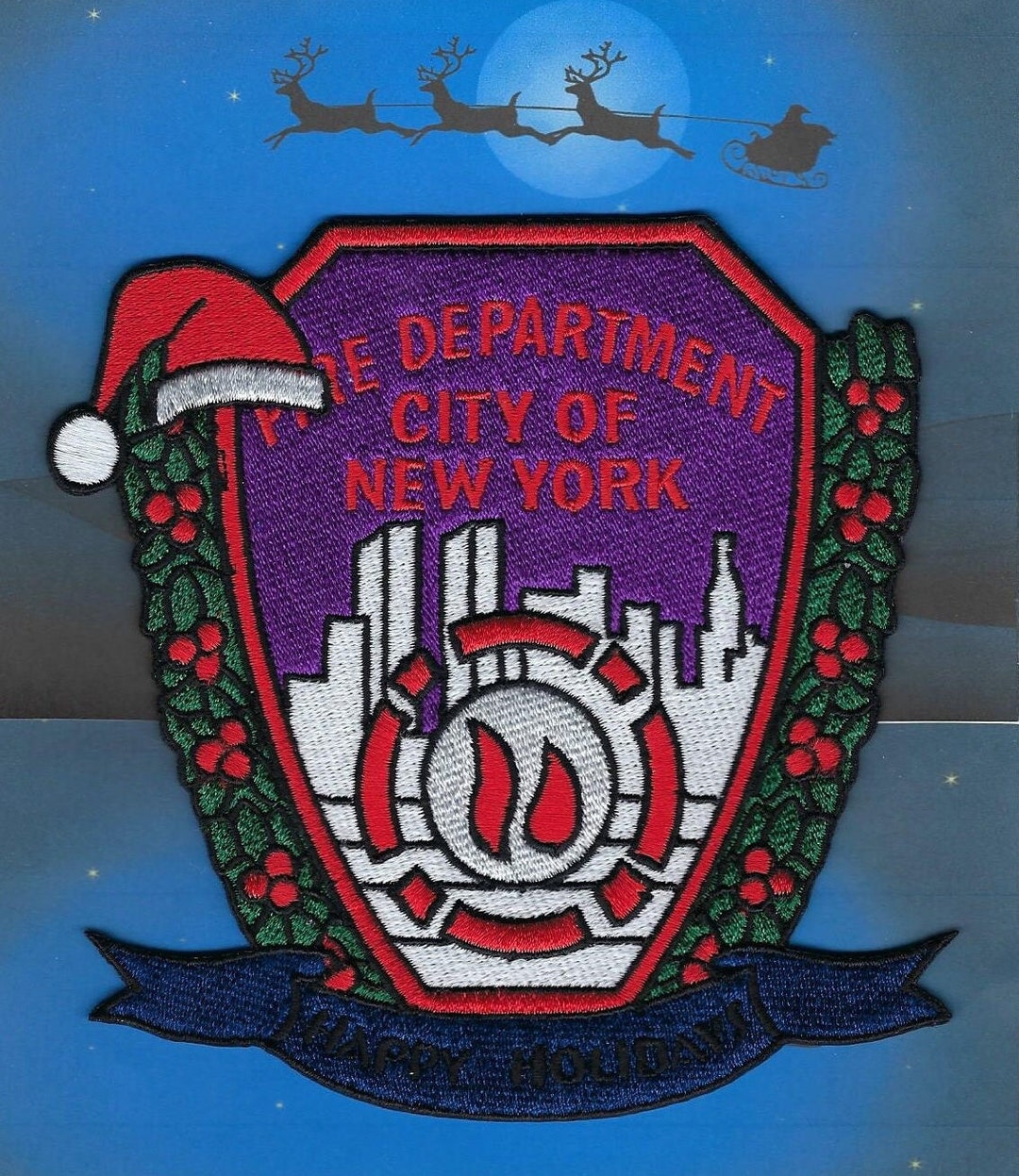 NEW YORK City Fire Department Limited Edition Christmas Patch Awesome