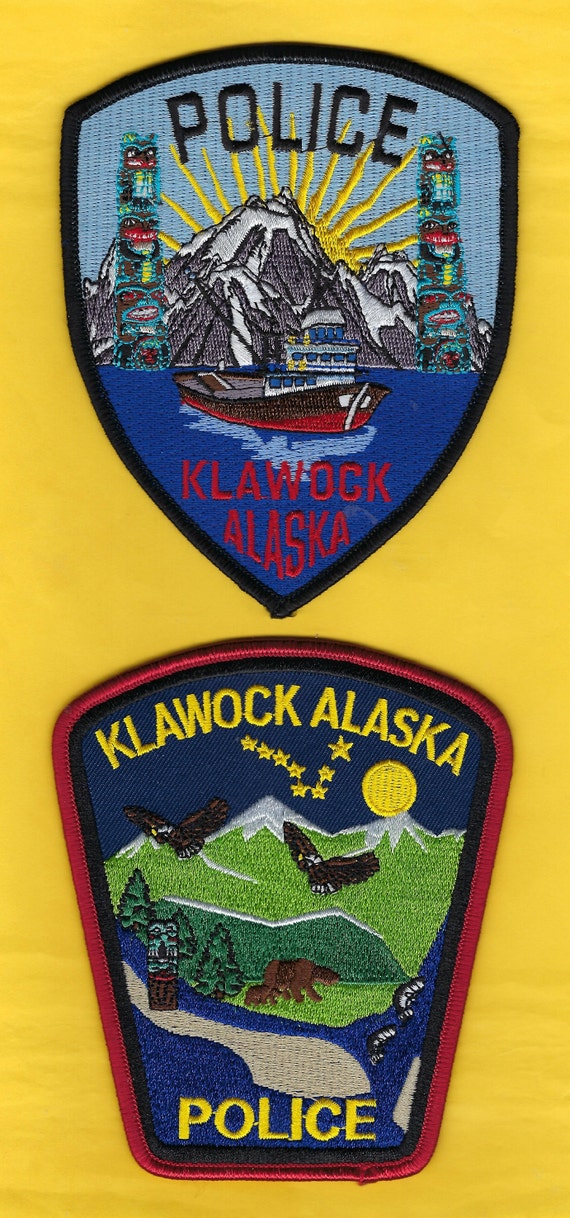 KLAWOCK POLICE DEPARTMENT Patch Set Beautiful Artwork & Etsy