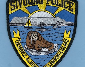ALASKA  Shungnak  Police Patch Polizei Abzeichen USA  Eagle & Arrow  AK Flag 