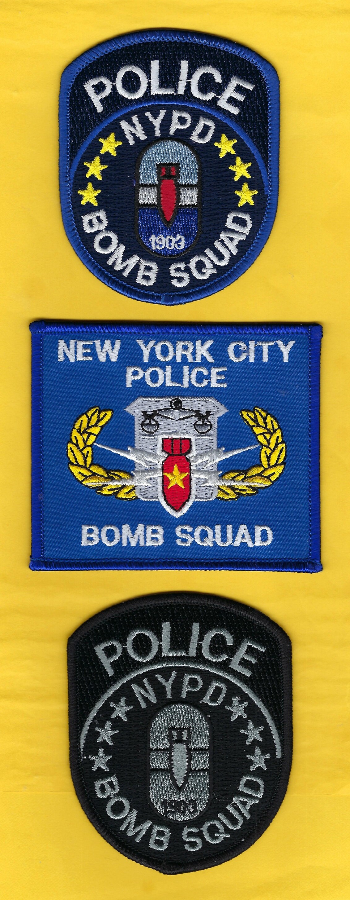 NYPD BOMB SQUAD Patch Set Outstanding New York City Police Etsy