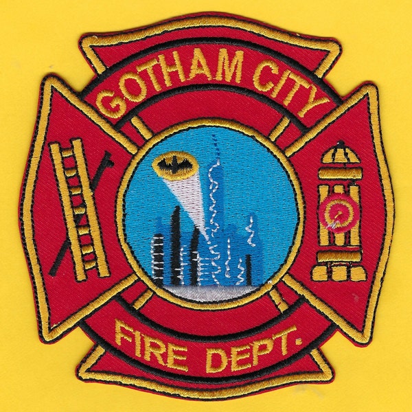 GOTHAM CITY Fire Department Patch ~ Very Nice Collector's Patch ~ Holy Cow BATMAN