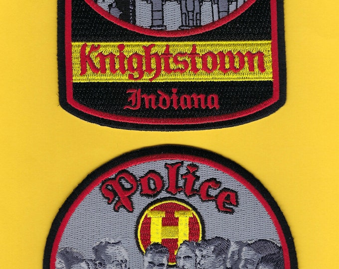 KNIGHTSTOWN POLICE DEPARTMENT Patch Set Indiana Awesome Artwork and