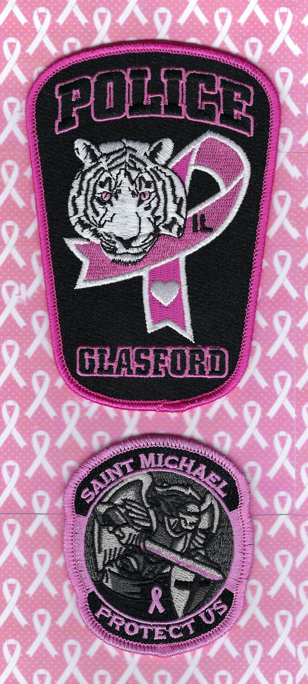 GLASFORD POLICE DEPT Breast Cancer Awareness Patch Set Etsy