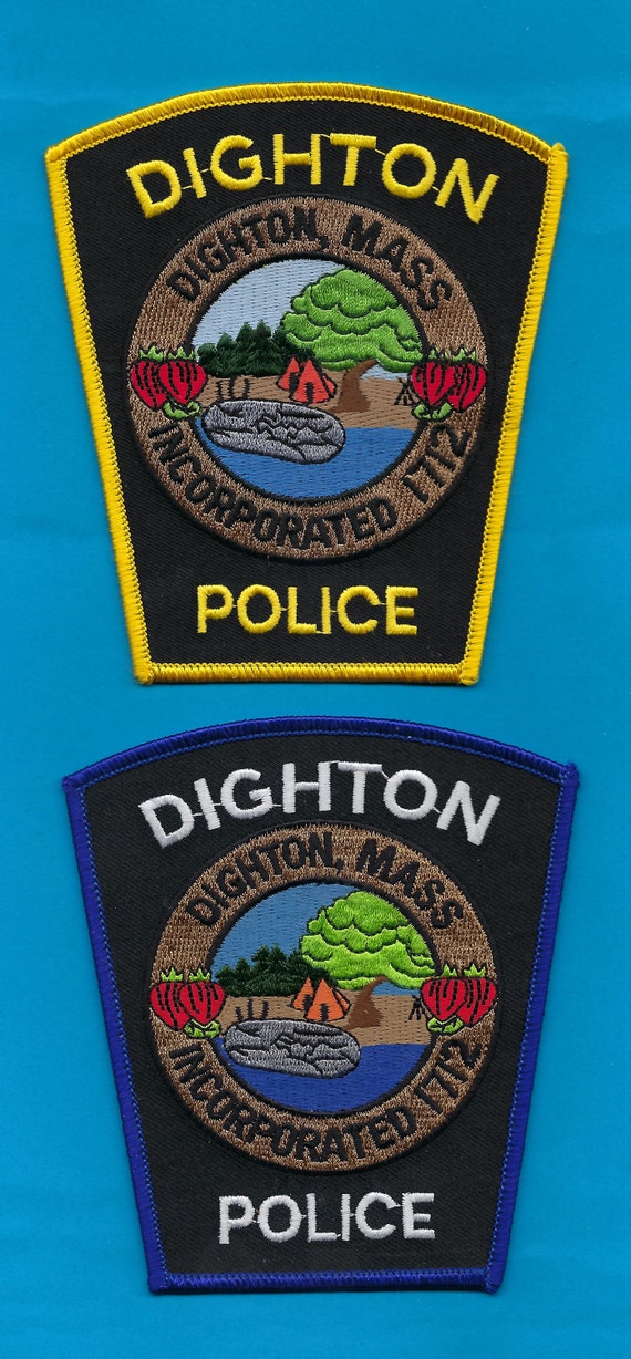 DIGHTON POLICE DEPT Patch Set A Very Nice Collector's Etsy