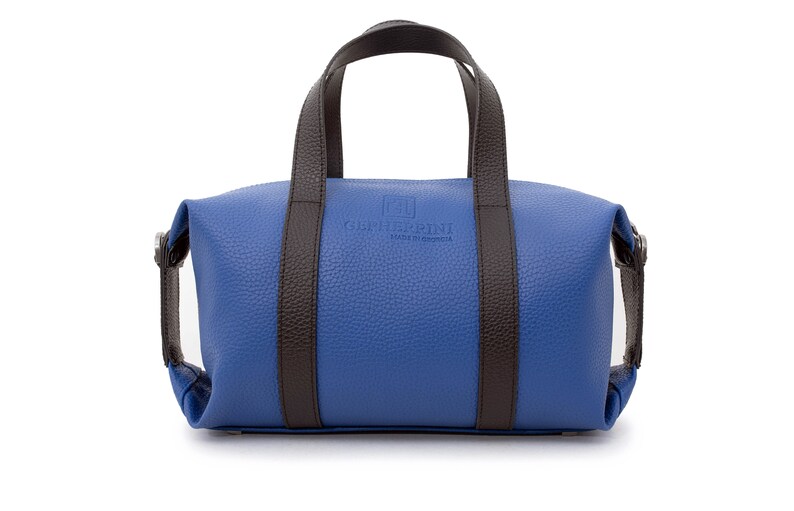 handbag gift for her handmade bag for woman GEPHERRINI \u2022 INDY Vegan leather leather shoulder bag blue for woman