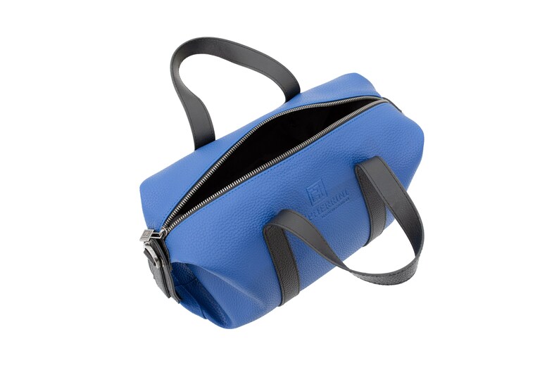 handbag gift for her handmade bag for woman GEPHERRINI \u2022 INDY Vegan leather leather shoulder bag blue for woman