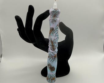 Diamond Painting - Blue, Pink, and Pinecones