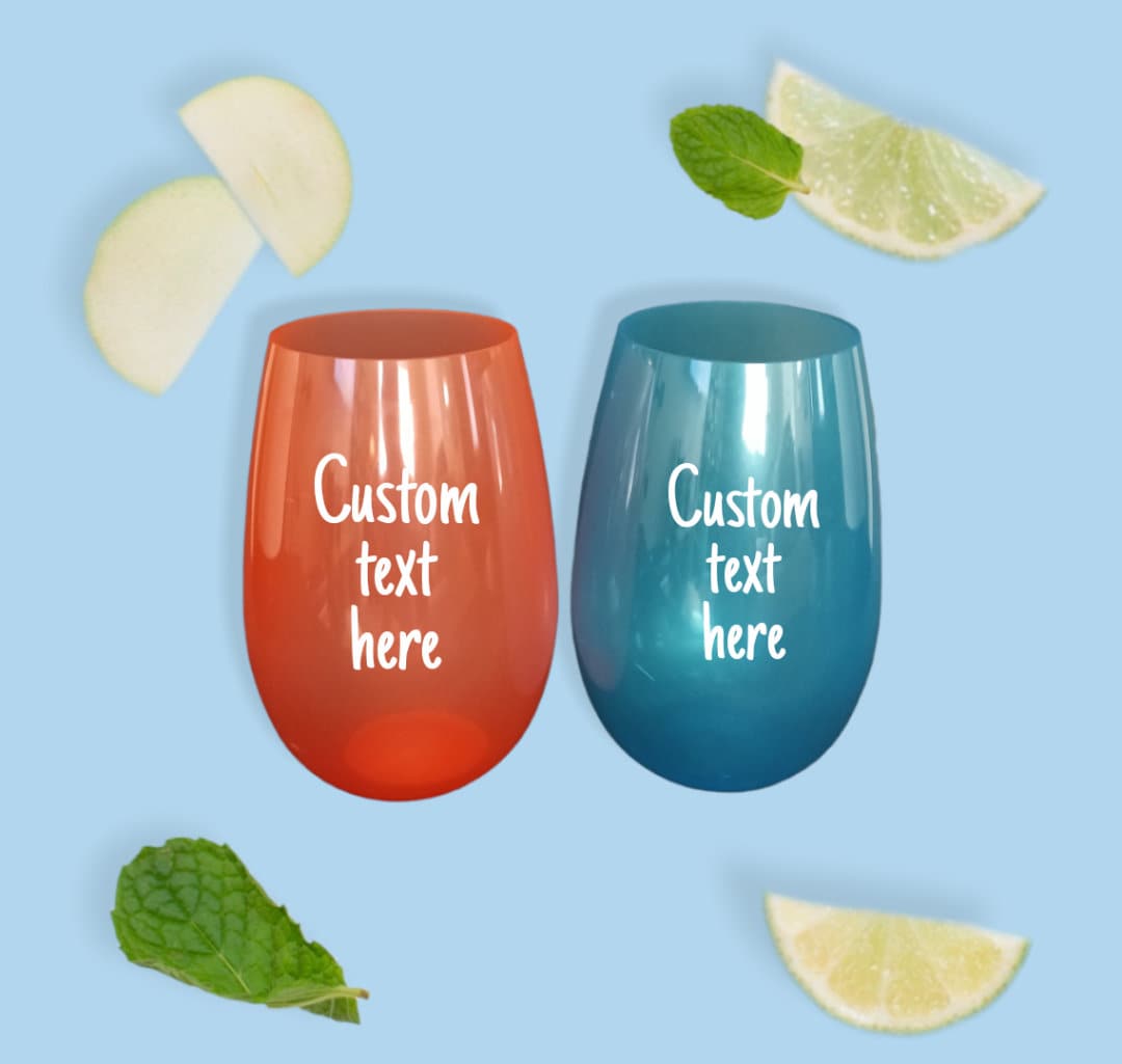 Plastic Pool Wine Glasses, Stemless Wine Glasses Plastic, Summer Plastic Wine Glasses, Poolside