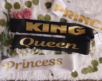 Pageant sashes 12 different colors, Satin sashes with decals, One size fits all