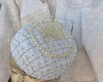 Sombrero pastillero color crema