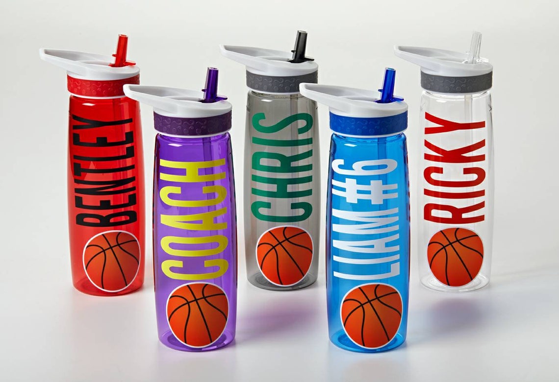 Custom Water Bottle Basketball Water Basketball Team Etsy
