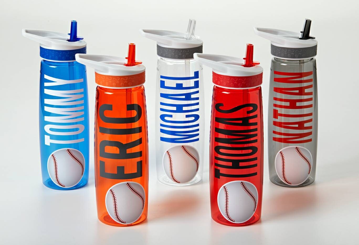 Custom Water Bottle Baseball Water Baseball Team Sports Etsy