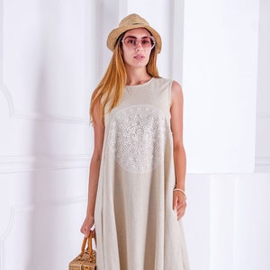Maxi linen dress,  Long Linen Summer Dress, Maxi Dress Kaftan, Linen Oversize dress, Boho linen dress