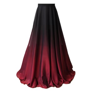 Ombre wedding skirt. Hand painted chiffon skirt. Colorful skirt.Maxi skirt. Beach wedding skirt. You can choose from 66 basic chiffon colors
