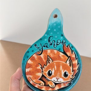 CUSTOM Cartoon Style Pet Portrait on Wood (Single Pet), gift for Cat owner, funny wall art