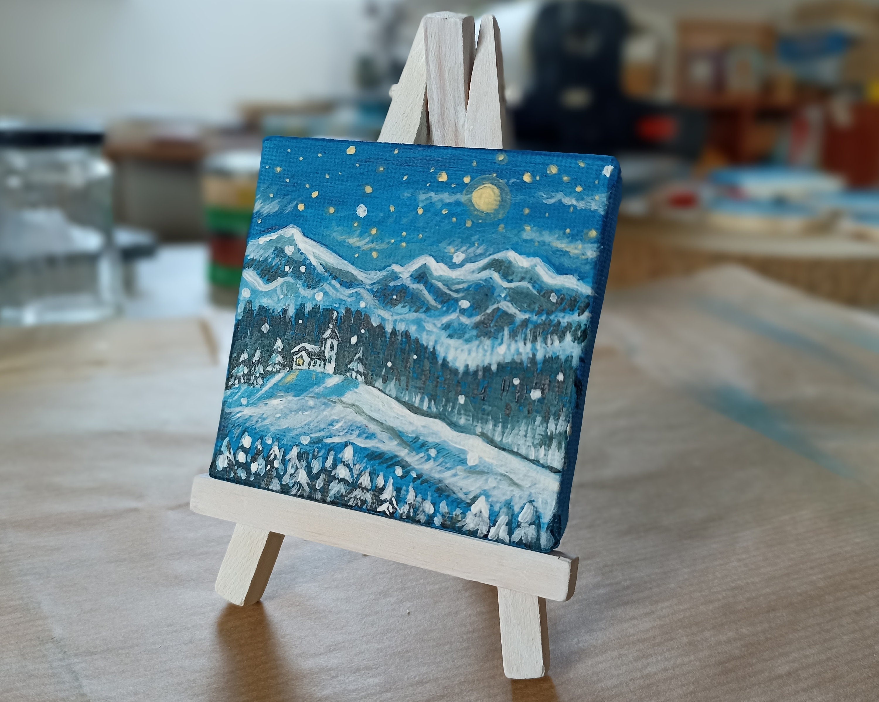 Journey to Winter - Mini Canvas Print with Easel – Nilah and Kevin